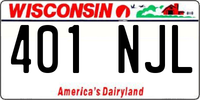 WI license plate 401NJL