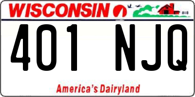 WI license plate 401NJQ