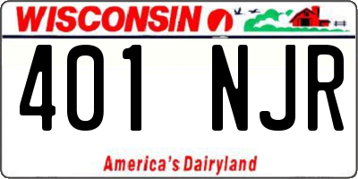 WI license plate 401NJR