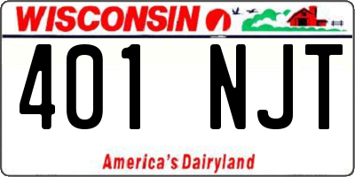WI license plate 401NJT