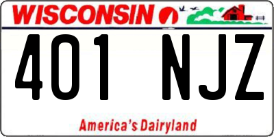 WI license plate 401NJZ