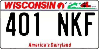 WI license plate 401NKF