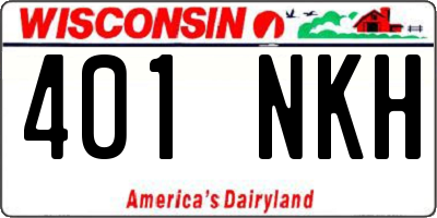 WI license plate 401NKH