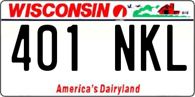 WI license plate 401NKL