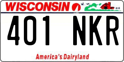 WI license plate 401NKR