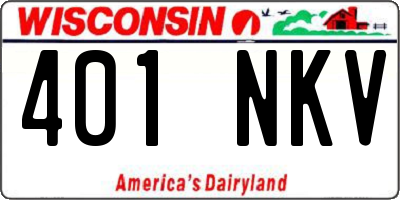 WI license plate 401NKV