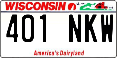 WI license plate 401NKW