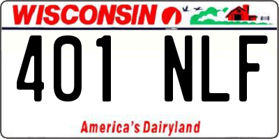 WI license plate 401NLF