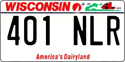 WI license plate 401NLR