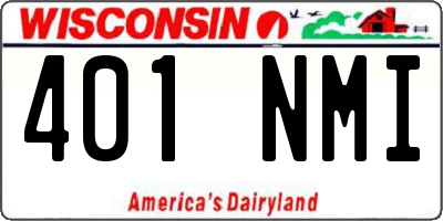 WI license plate 401NMI