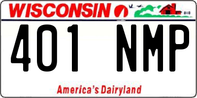 WI license plate 401NMP