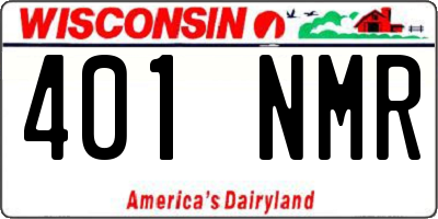 WI license plate 401NMR