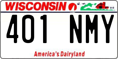 WI license plate 401NMY