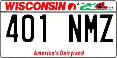 WI license plate 401NMZ