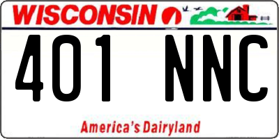 WI license plate 401NNC