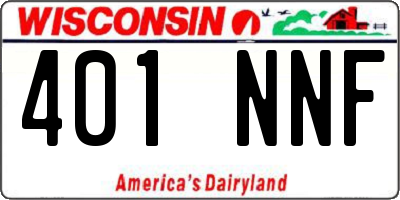 WI license plate 401NNF