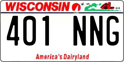 WI license plate 401NNG