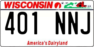 WI license plate 401NNJ