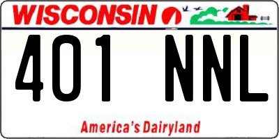 WI license plate 401NNL