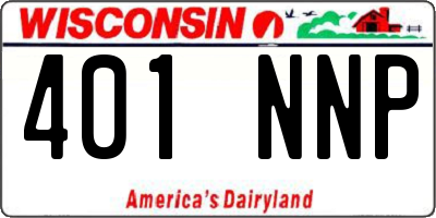 WI license plate 401NNP