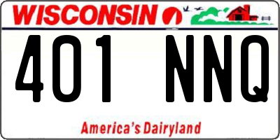 WI license plate 401NNQ