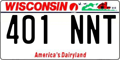 WI license plate 401NNT