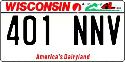 WI license plate 401NNV