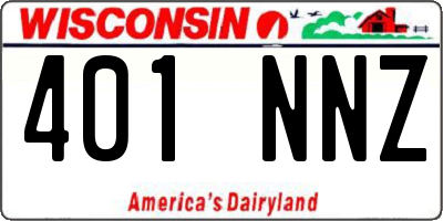 WI license plate 401NNZ