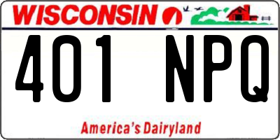 WI license plate 401NPQ