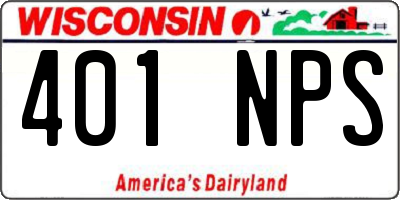 WI license plate 401NPS