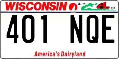 WI license plate 401NQE