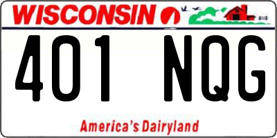 WI license plate 401NQG