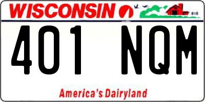 WI license plate 401NQM