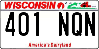 WI license plate 401NQN