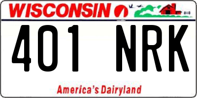 WI license plate 401NRK