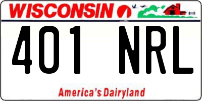 WI license plate 401NRL