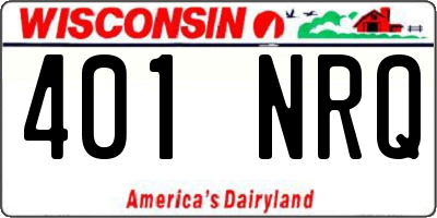 WI license plate 401NRQ