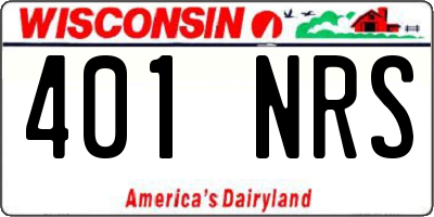 WI license plate 401NRS