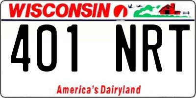 WI license plate 401NRT