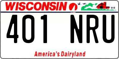 WI license plate 401NRU