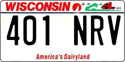 WI license plate 401NRV
