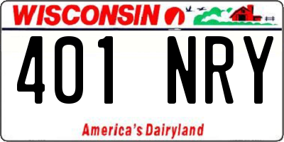 WI license plate 401NRY