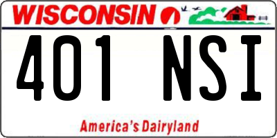 WI license plate 401NSI