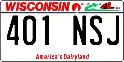 WI license plate 401NSJ