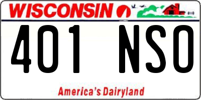 WI license plate 401NSO