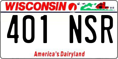WI license plate 401NSR