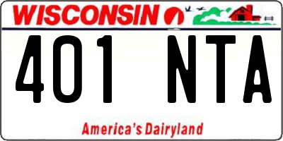 WI license plate 401NTA