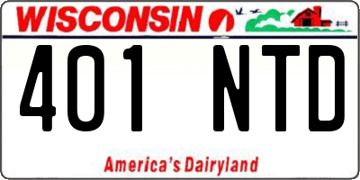 WI license plate 401NTD