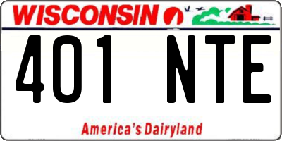 WI license plate 401NTE