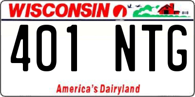 WI license plate 401NTG